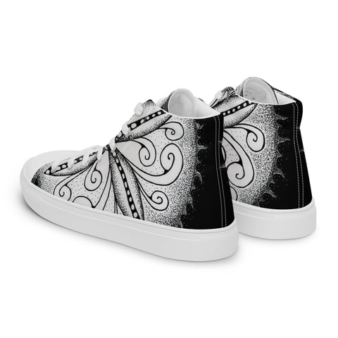 Mandala 30 Men’s high top canvas shoes - Martin K Designs