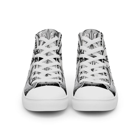 Mandala 30 Men’s high top canvas shoes - Martin K Designs