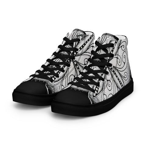 Mandala 30 Men’s high top canvas shoes - Martin K Designs