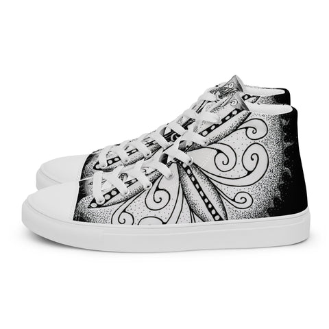 Mandala 30 Men’s high top canvas shoes - Martin K Designs