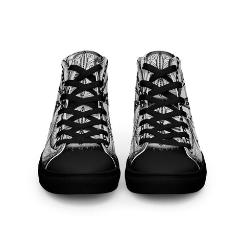 Mandala 30 Men’s high top canvas shoes - Martin K Designs