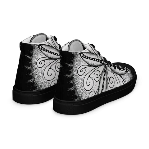 Mandala 30 Men’s high top canvas shoes - Martin K Designs