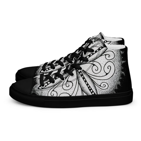 Mandala 30 Men’s high top canvas shoes - Martin K Designs