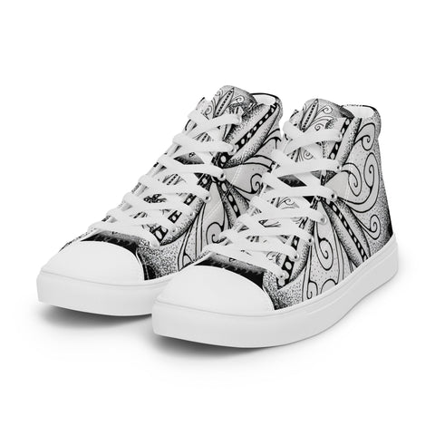 Mandala 30 Men’s high top canvas shoes - Martin K Designs