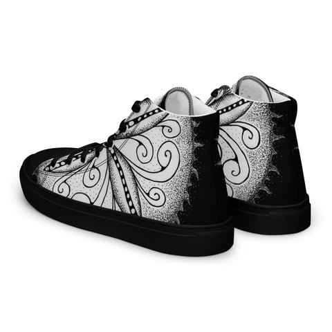 Mandala 30 Men’s high top canvas shoes - Martin K Designs