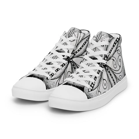 Mandala 30 Women’s high top canvas shoes - Martin K Designs