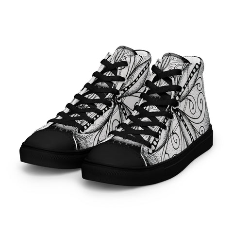 Mandala 30 Women’s high top canvas shoes - Martin K Designs