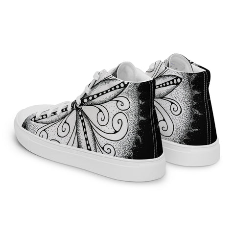 Mandala 30 Women’s high top canvas shoes - Martin K Designs