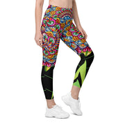 Mandala 32 High Rise Capri Leggings with pockets - Martin K Designs