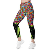 Mandala 32 High Rise Capri Leggings with pockets - Martin K Designs