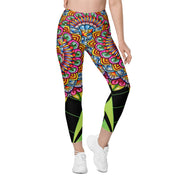 Mandala 32 High Rise Capri Leggings with pockets - Martin K Designs