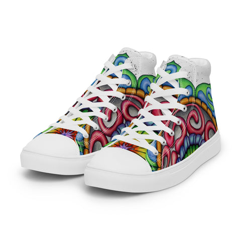 Mandala 36 Women’s high top canvas shoes - Martin K Designs