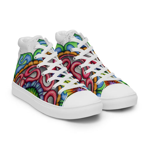 Mandala 36 Women’s high top canvas shoes - Martin K Designs