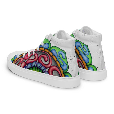 Mandala 36 Women’s high top canvas shoes - Martin K Designs