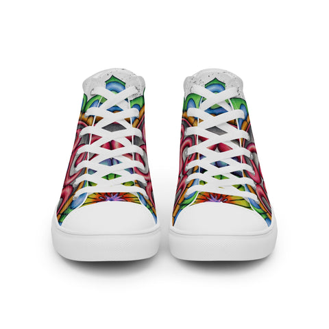 Mandala 36 Women’s high top canvas shoes - Martin K Designs