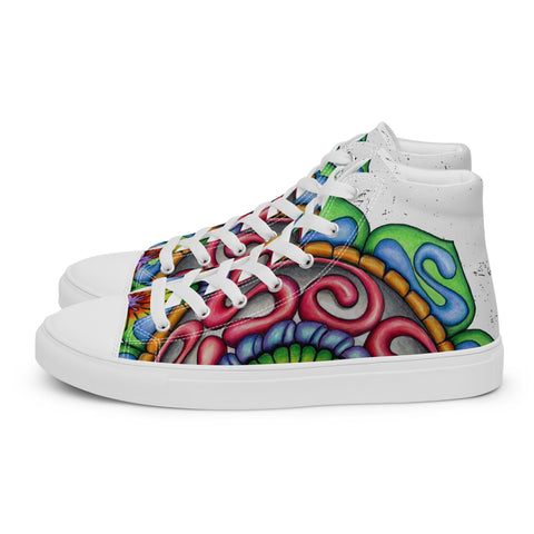 Mandala 36 Women’s high top canvas shoes - Martin K Designs