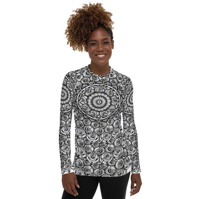 Mandala 9 II Women's Rash Guard - Martin K Designs