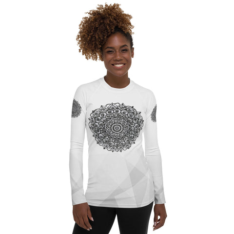 Mandala 9 Women's Rash Guard - Martin K Designs