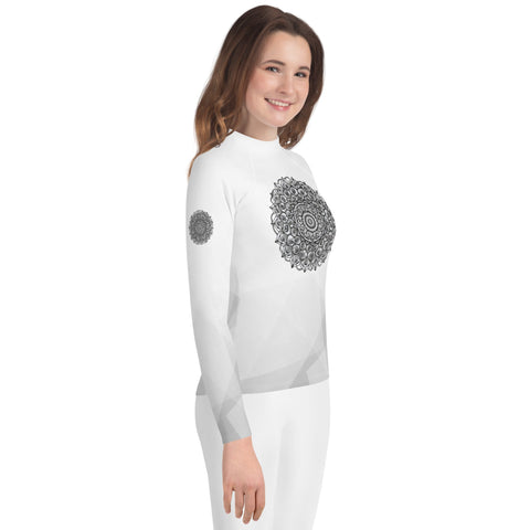 Mandala 9 Youth Rash Guard - Martin K Designs