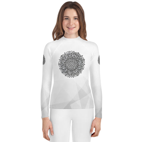 Mandala 9 Youth Rash Guard - Martin K Designs