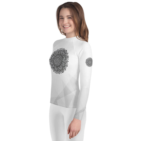 Mandala 9 Youth Rash Guard - Martin K Designs