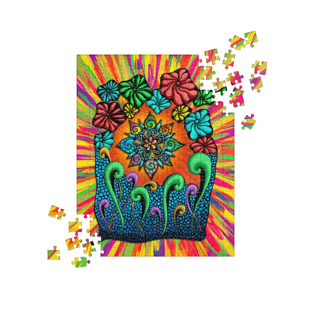 Mandala Burst Jigsaw Puzzle - Martin K Designs