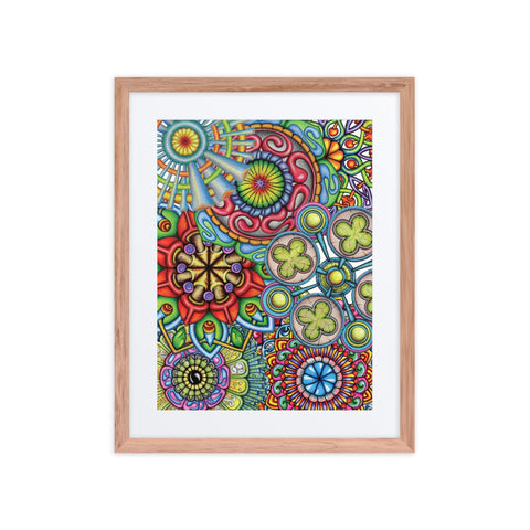 Mandala Collage 2 framed print with mat - Martin K Designs