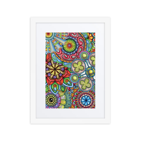 Mandala Collage 2 framed print with mat - Martin K Designs