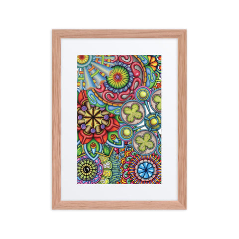 Mandala Collage 2 framed print with mat - Martin K Designs