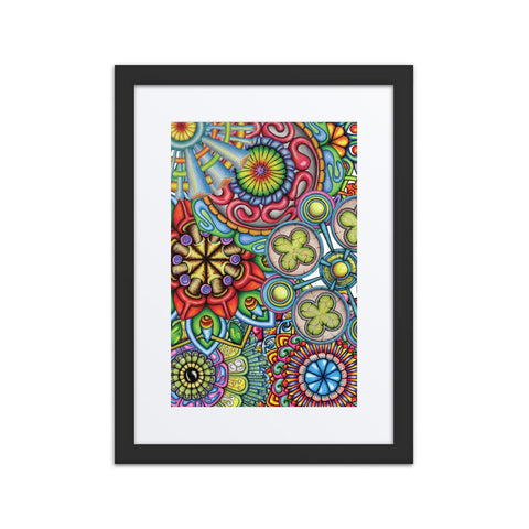 Mandala Collage 2 framed print with mat - Martin K Designs