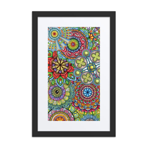 Mandala Collage 2 framed print with mat - Martin K Designs