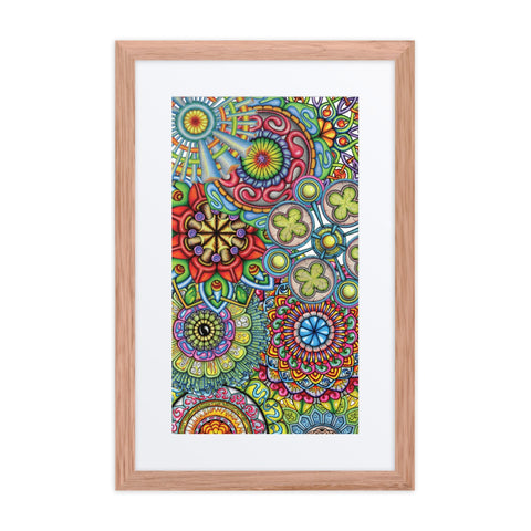 Mandala Collage 2 framed print with mat - Martin K Designs