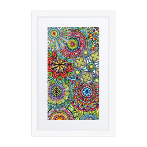 Mandala Collage 2 framed print with mat - Martin K Designs