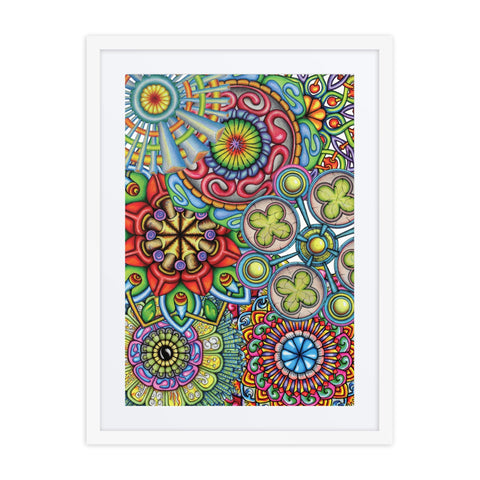 Mandala Collage 2 framed print with mat - Martin K Designs