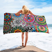 Mandala Collage I Beach Towel - Martin K Designs