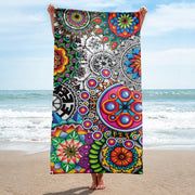 Mandala Collage I Beach Towel - Martin K Designs