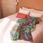 Mandala Collage II Sherpa blanket - Martin K Designs