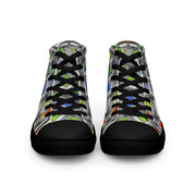 Stained Glass Men’s high top canvas shoes