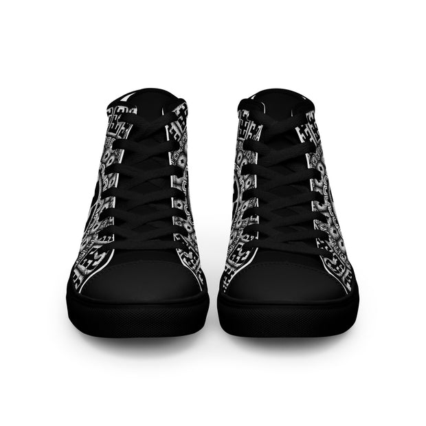 Mandala 1 Men’s high top canvas shoes