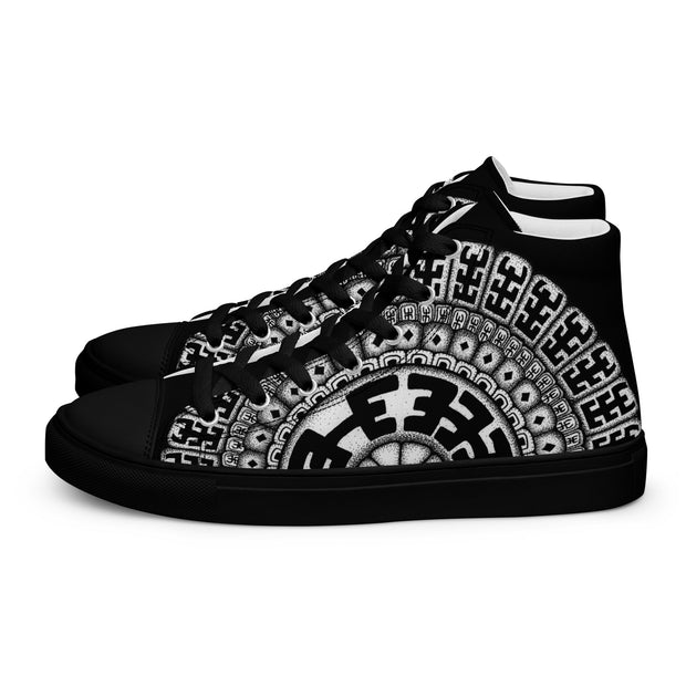 Mandala 1 Men’s high top canvas shoes