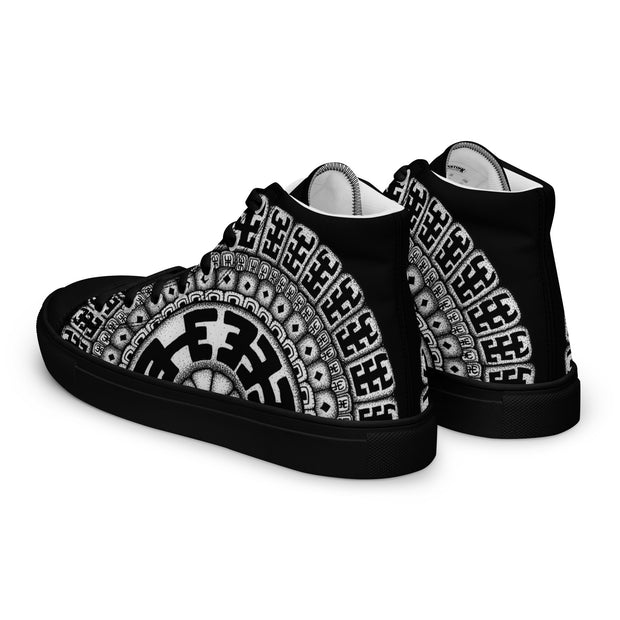 Mandala 1 Men’s high top canvas shoes