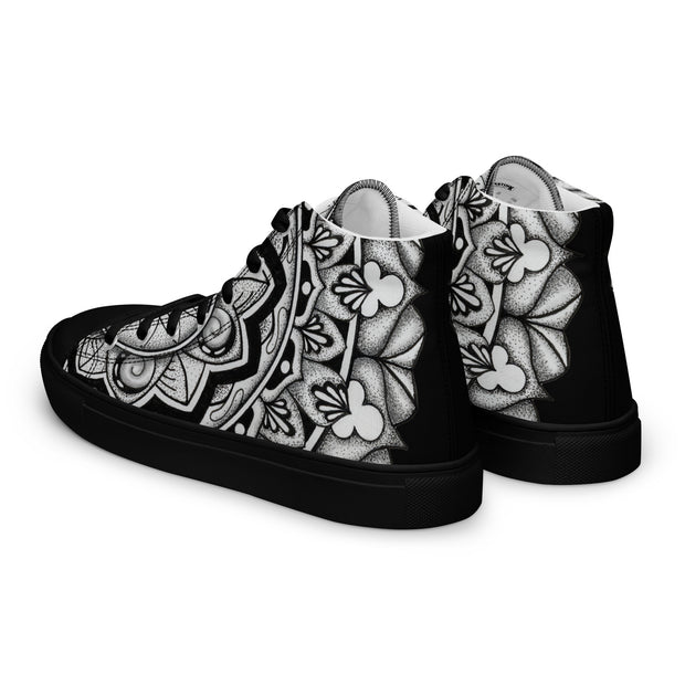 Mandala 2 Men’s high top canvas shoes