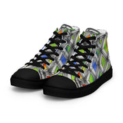 Stained Glass Men’s high top canvas shoes