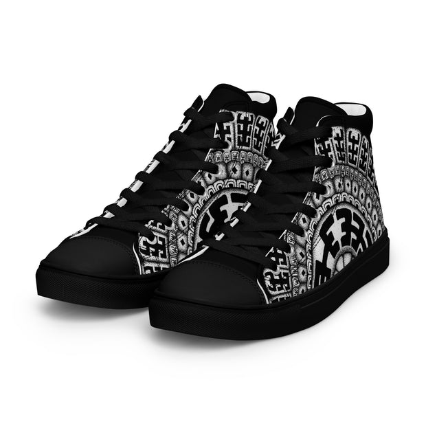 Mandala 1 Men’s high top canvas shoes