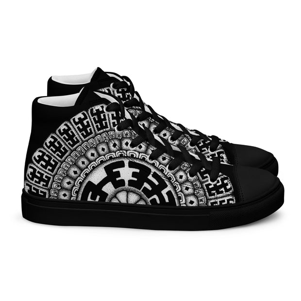 Mandala 1 Men’s high top canvas shoes