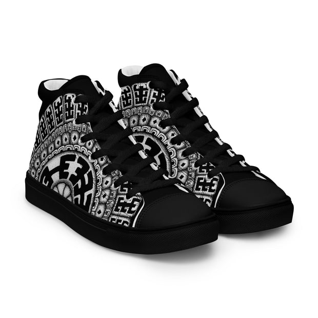 Mandala 1 Men’s high top canvas shoes