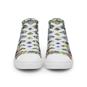 Stained Glass Men’s high top canvas shoes