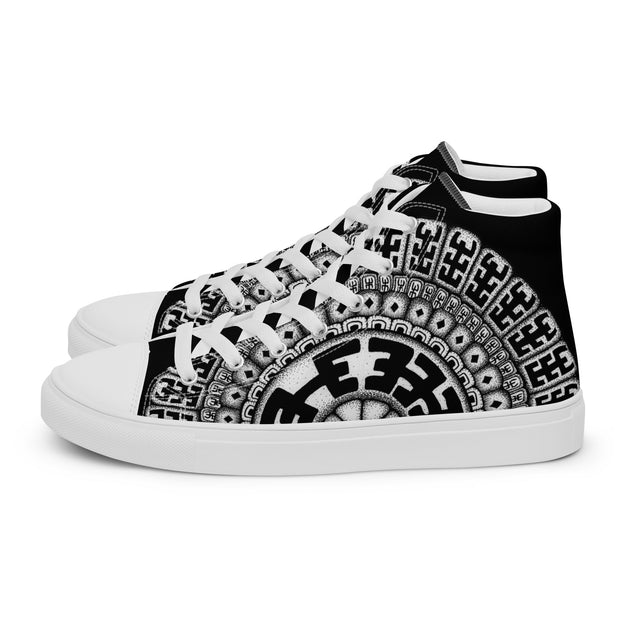 Mandala 1 Men’s high top canvas shoes