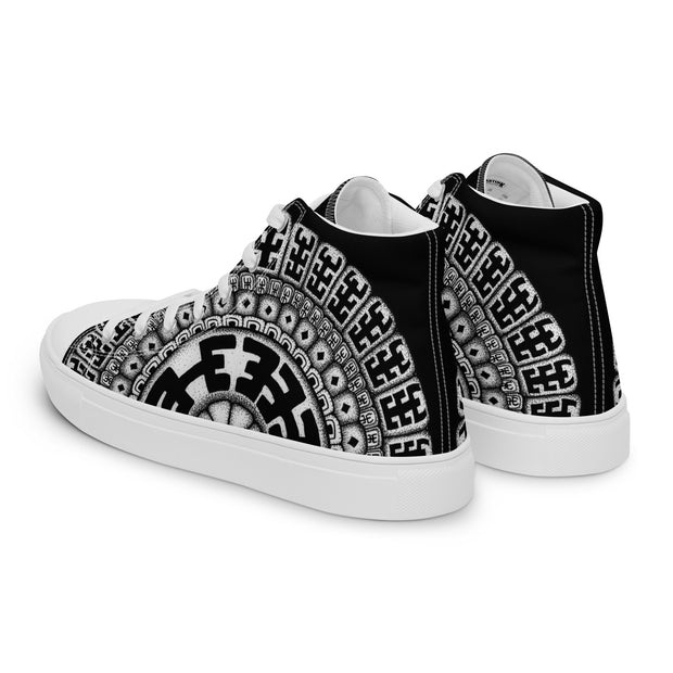 Mandala 1 Men’s high top canvas shoes