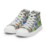 Stained Glass Men’s high top canvas shoes